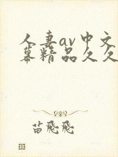 人妻av中文字幕精品久久
