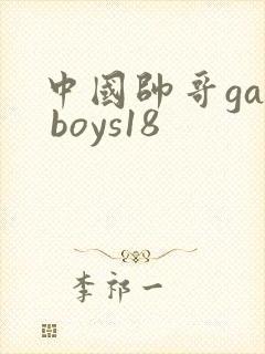 中国帅哥gay boys18封面