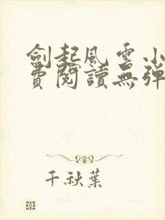 剑起风云小说免费阅读无弹窗