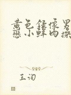 黄色录像男同性恋小鲜肉操老太婆