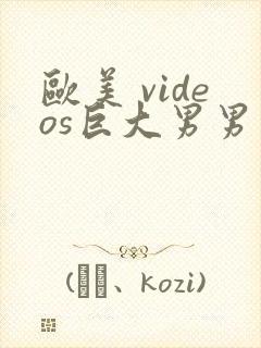 欧美 videos巨大男男封面