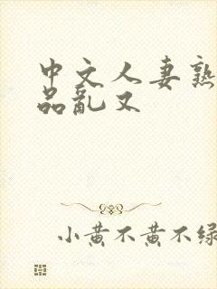 中文人妻熟妇精品乱又