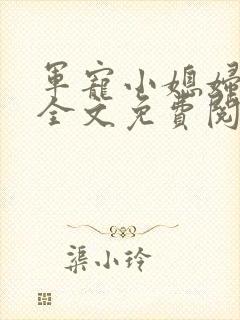 军宠小媳妇小说全文免费阅读