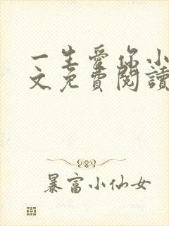 一生爱你小说全文免费阅读无弹窗