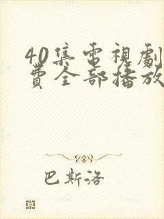 40集电视剧免费全部播放