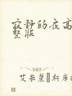 寂静的夜高清完整版