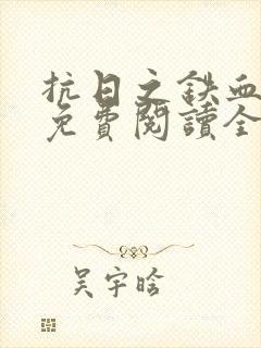 抗日之铁血山河免费阅读全文封面