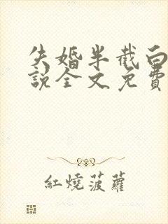 失婚半截白菜小说全文免费阅读