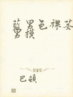 蓝男色裸茎裸体男模封面