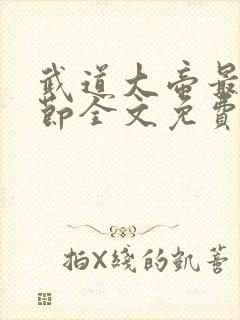 武道大帝最新章节全文免费阅读