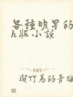 各种明星的综艺h版小说