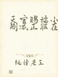 天官赐福小说无删减正版在线阅读