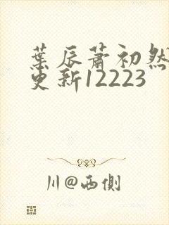 叶辰萧初然最新更新12223