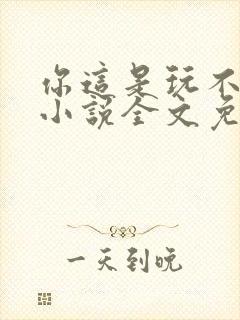 你这是玩不起呀小说全文免费阅读