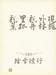 戏里戏外现场一叶孤舟林栀笔趣阁封面