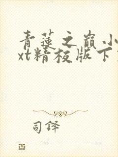 青莲之巅小说txt精校版下载