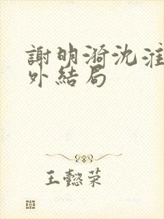 谢明漪沈淮舟番外结局