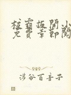 校霸扳开小班长免费章节阅读封面