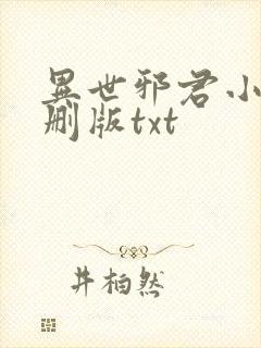 异世邪君小说未删版txt