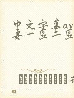 中文字幕av人妻一区二区