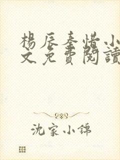 杨辰秦惜小说全文免费阅读无弹窗