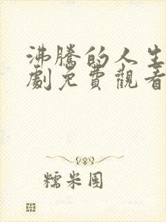 沸腾的人生电视剧免费观看全集高清