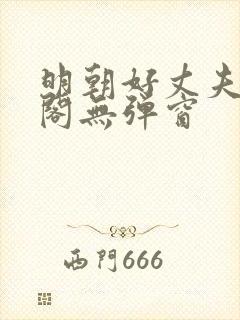 明朝好丈夫笔趣阁无弹窗