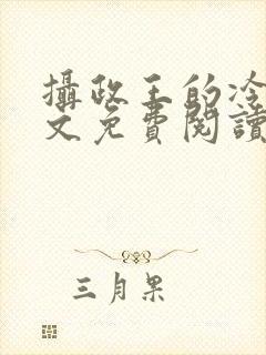 摄政王的冷妃全文免费阅读小说封面