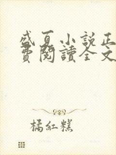 盛夏小说正版免费阅读全文无弹窗