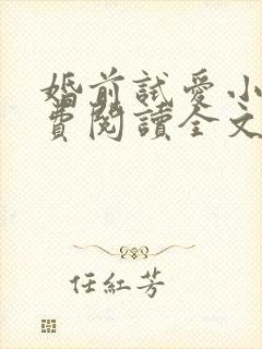 婚前试爱小说免费阅读全文笔趣阁封面