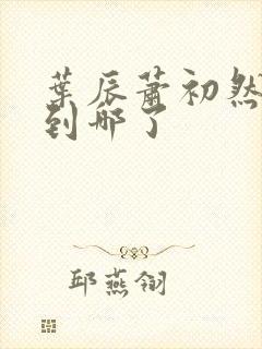 叶辰萧初然更新到哪了