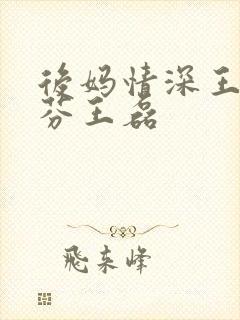 后妈情深王杨晓芬王磊封面