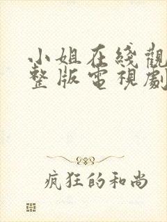 小姐在线观看完整版电视剧免费高清