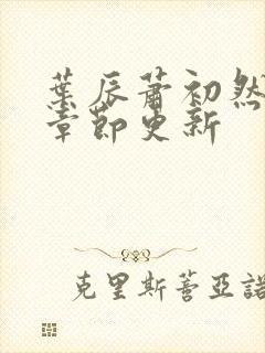 叶辰萧初然最新章节更新