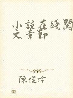 小说在线阅读全文章节封面