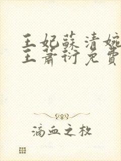 王妃苏清婉摄政王萧衍免费阅读封面