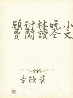 顾衍林晚小说免费阅读全文最新章节更新