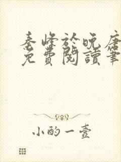 秦峰于晚唐全文免费阅读笔趣阁封面