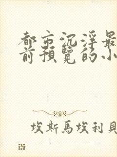 都市沉浮最快超前预览的小说3030