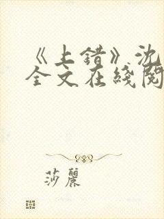 《上错》沈南初全文在线阅读笔趣阁