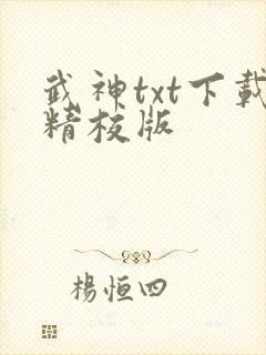 武神txt下载精校版