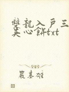 双龙入户三人行夹心饼txt