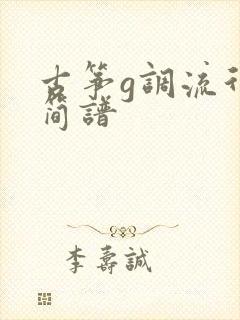 古筝g调流行曲简谱