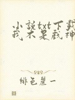 小说txt下载我不是戏神