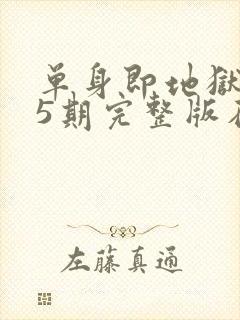 单身即地狱3第5期完整版在线观看