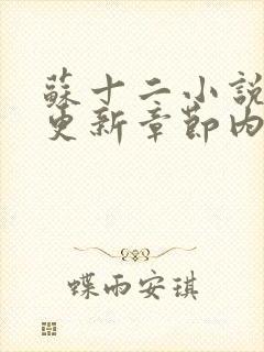 苏十二小说最新更新章节内容封面