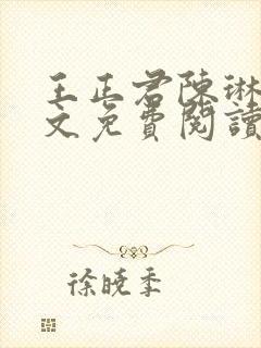 王正君陈琳洁全文免费阅读最新章节