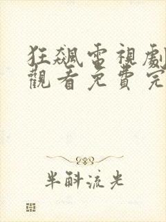 狂飙电视剧在线观看免费完整高清