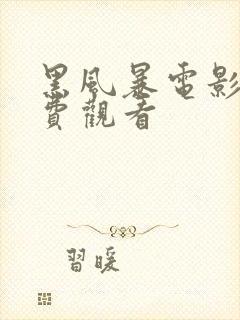 黑风暴电影版免费观看