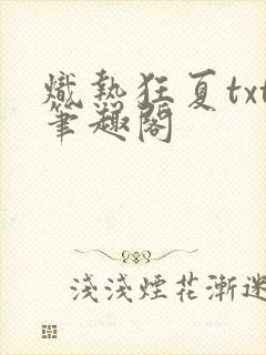 炽热狂夏txt笔趣阁